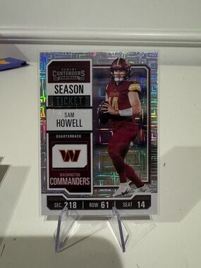🔥 2023 Sam Howell Panini Contenders Silver Season ticket. Mint condition